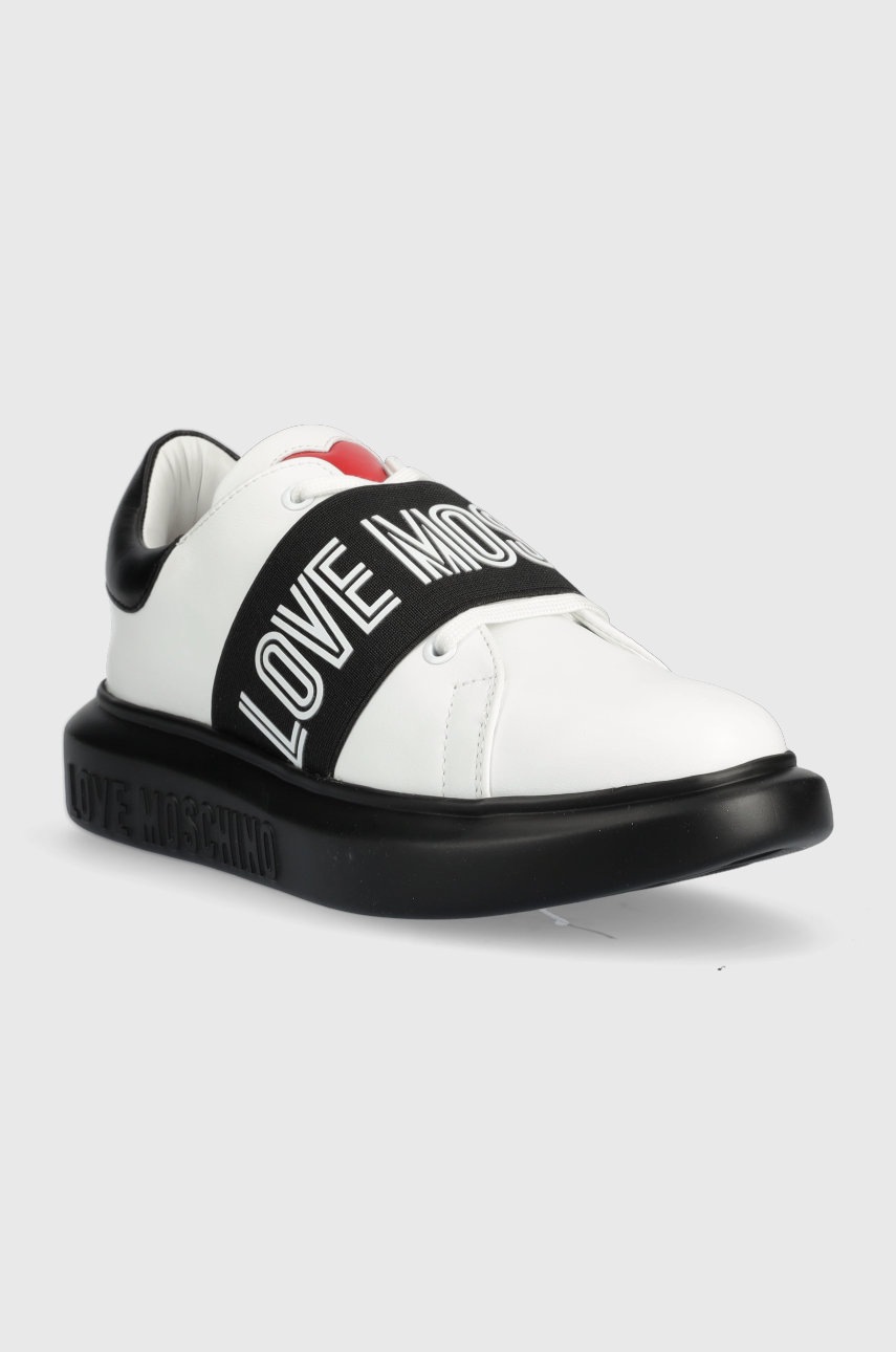 

Шкіряні кросівки Love Moschino колір білий