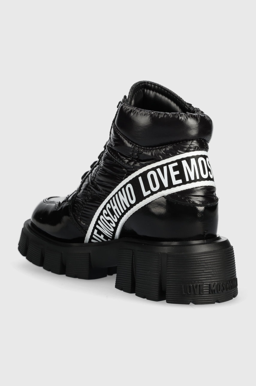 Love Moschino Botine Femei, Culoarea Negru, Cu Toc Plat