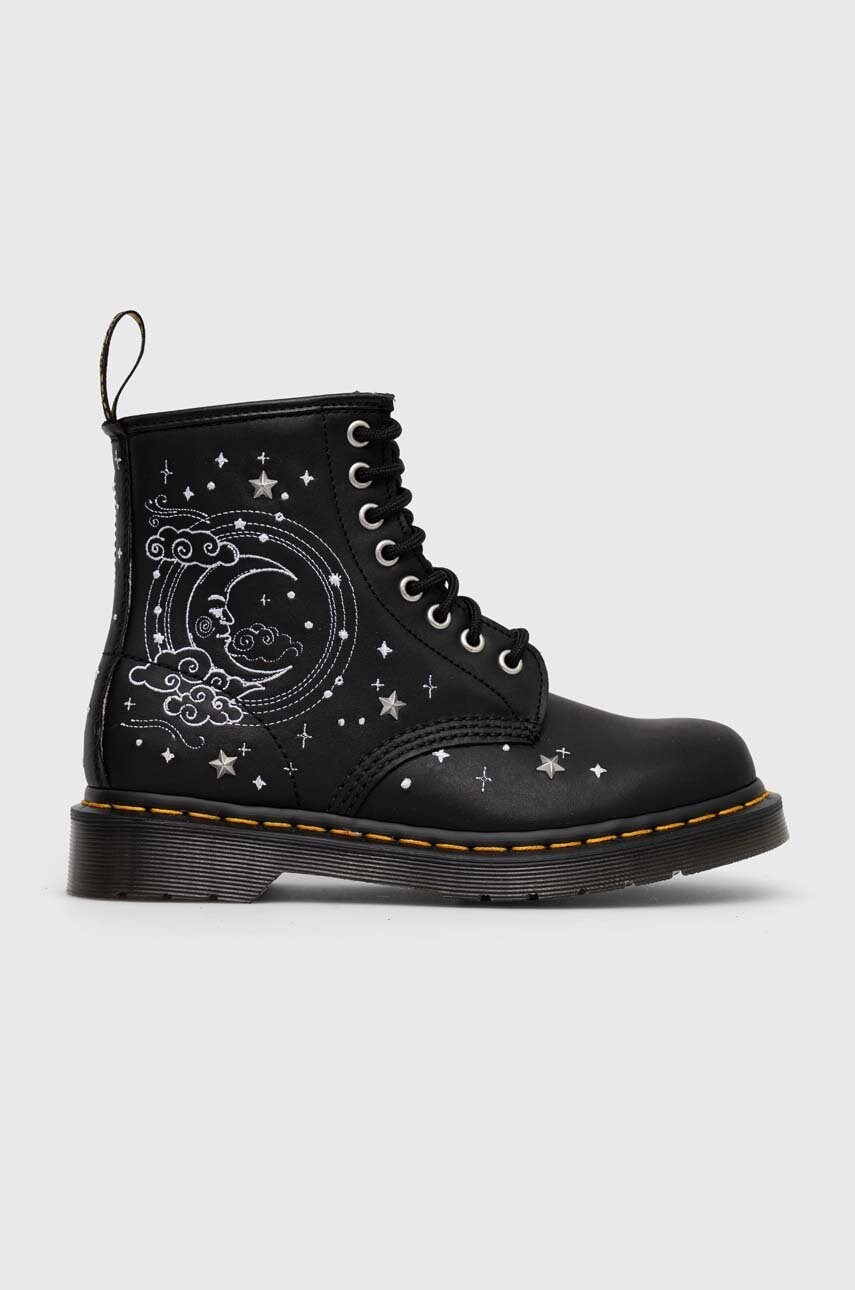 

Кожаные полусапоги Dr. Martens 1460 Cosmic женские цвет чёрный на плоском ходу