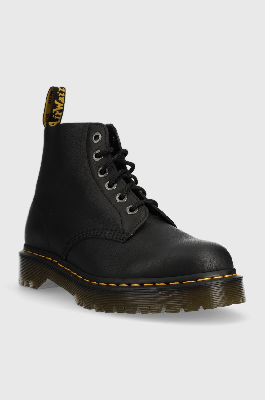 

Кожаные полусапоги Dr. Martens 101 Ub Bex женские цвет чёрный на платформе