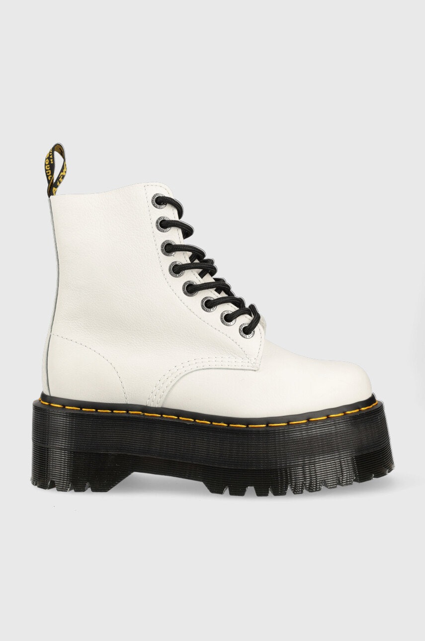 Kožené workery Dr. Martens 1460 Pascal Max dámské, bílá barva, na platformě, DM26925113