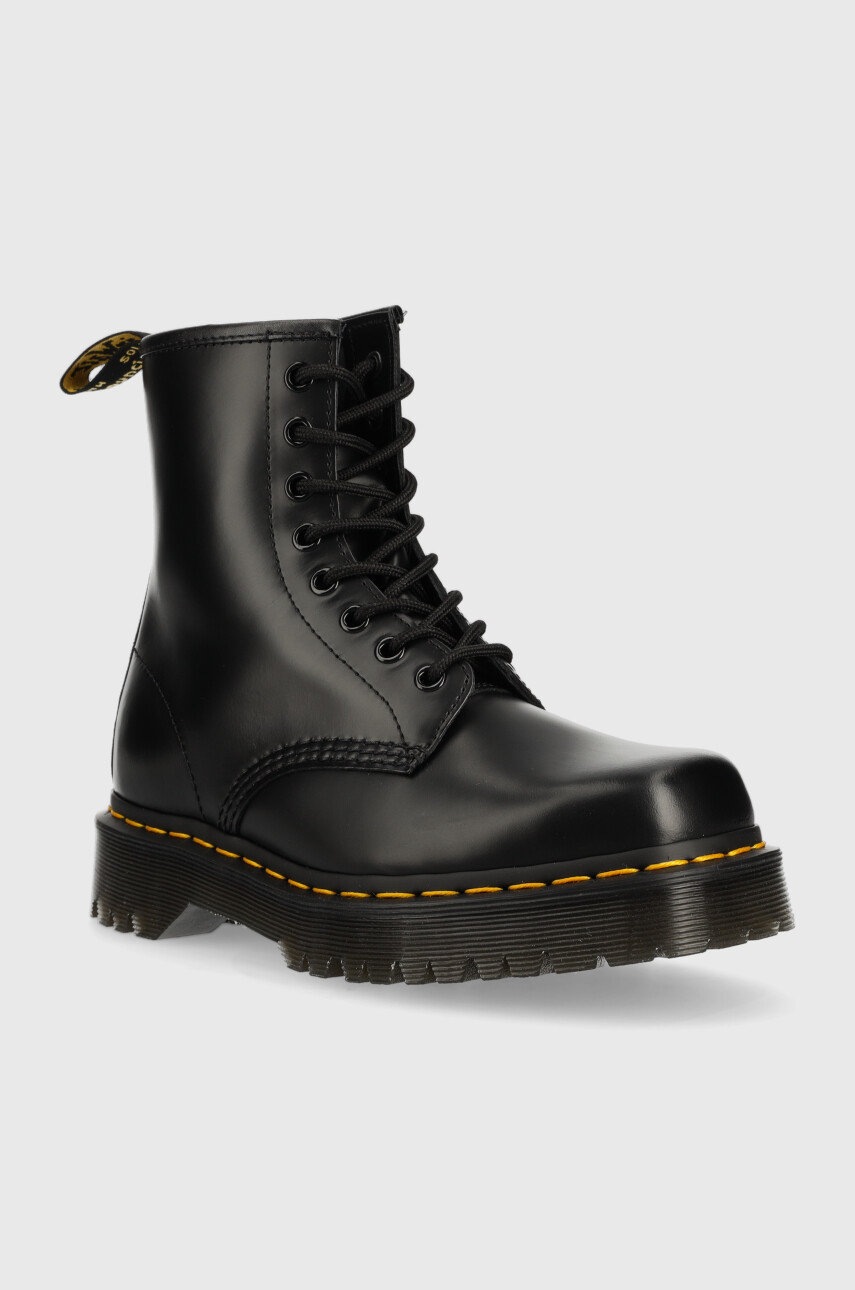

Кожаные полусапоги Dr. Martens 1460 Bex Squared женские цвет чёрный на плоском ходу
