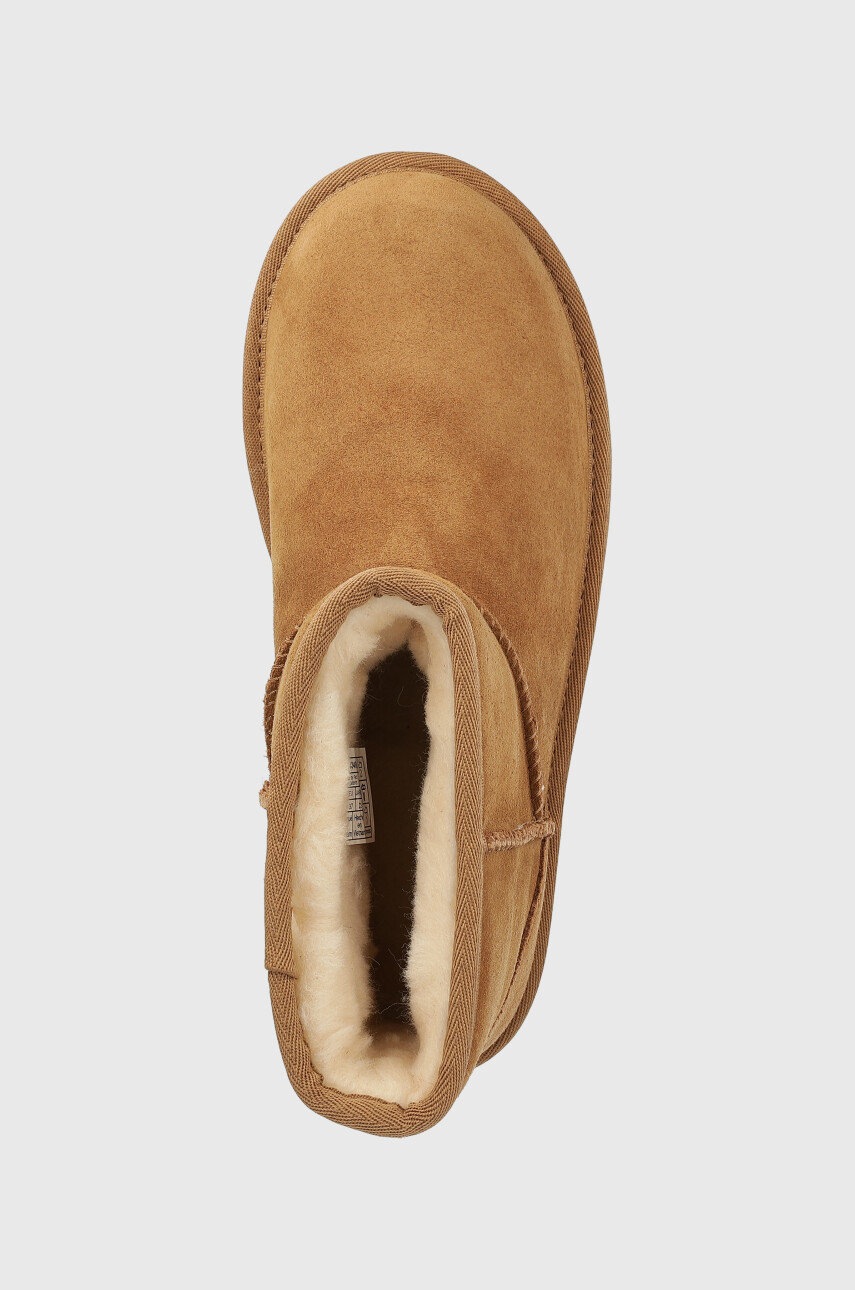 Зимові чоботи UGG Classic Mini Platform колір коричневий 