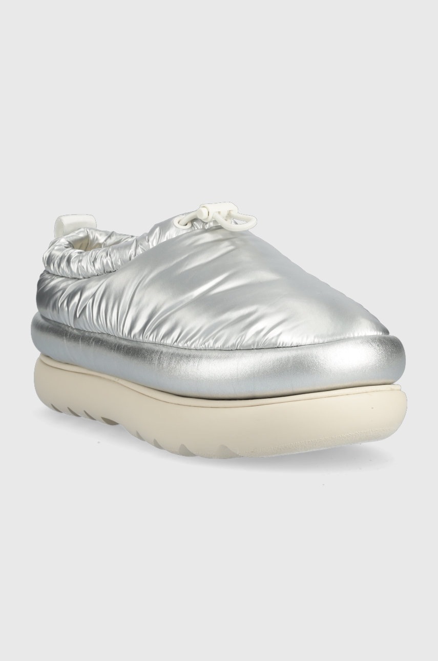 

Ботинки UGG Maxi Clog женские цвет серебрянный на платформе с утеплением
