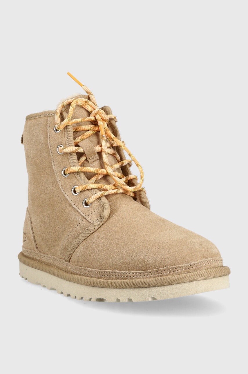 

Замшевые сапоги UGG W Neumel High Heritage женские цвет бежевый