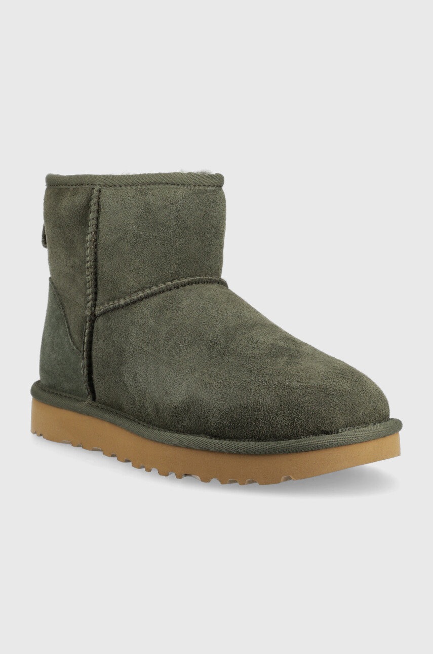 

Замшевые сапоги UGG W Classic Mini Ii цвет зелёный