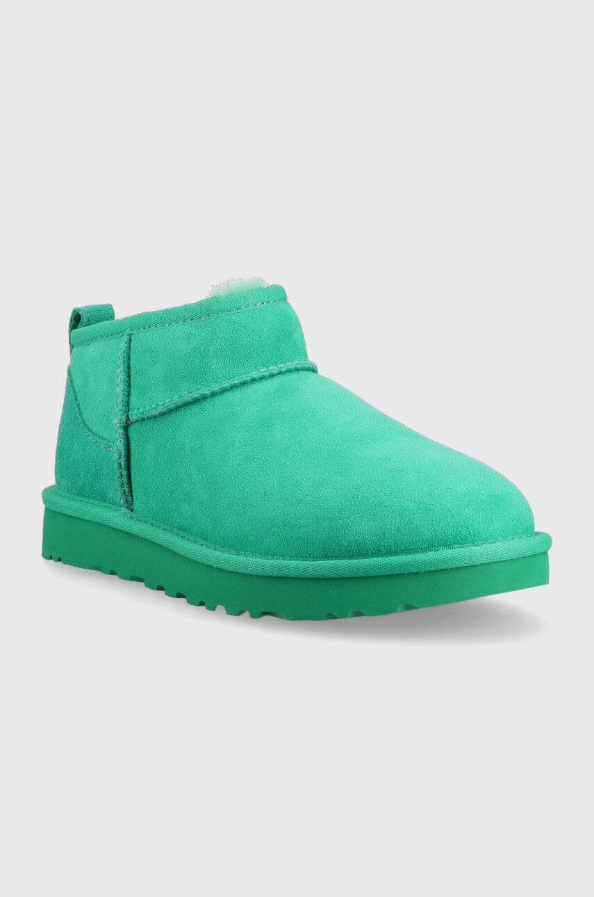 

Шкіряні чоботи UGG W Classic Ultra Mini колір зелений