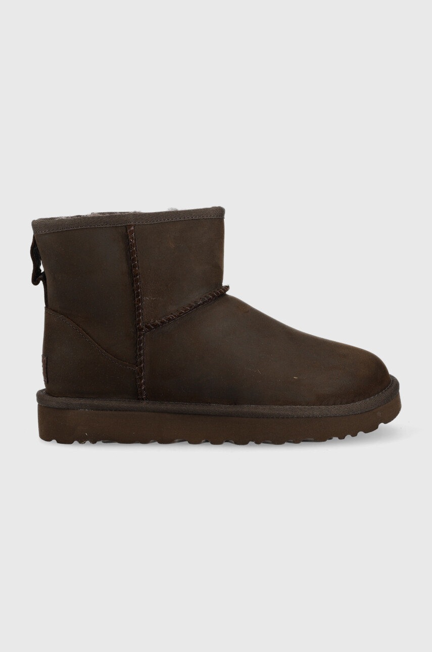 

Велурени апрески UGG W Classic Mini Leather в кафяво, Кафяв