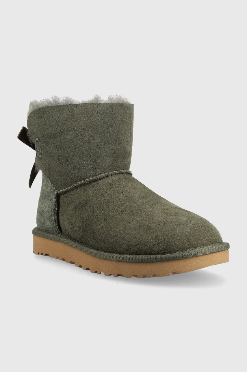 

Замшеві чоботи UGG W Mini Bailey Bow Ii колір зелений