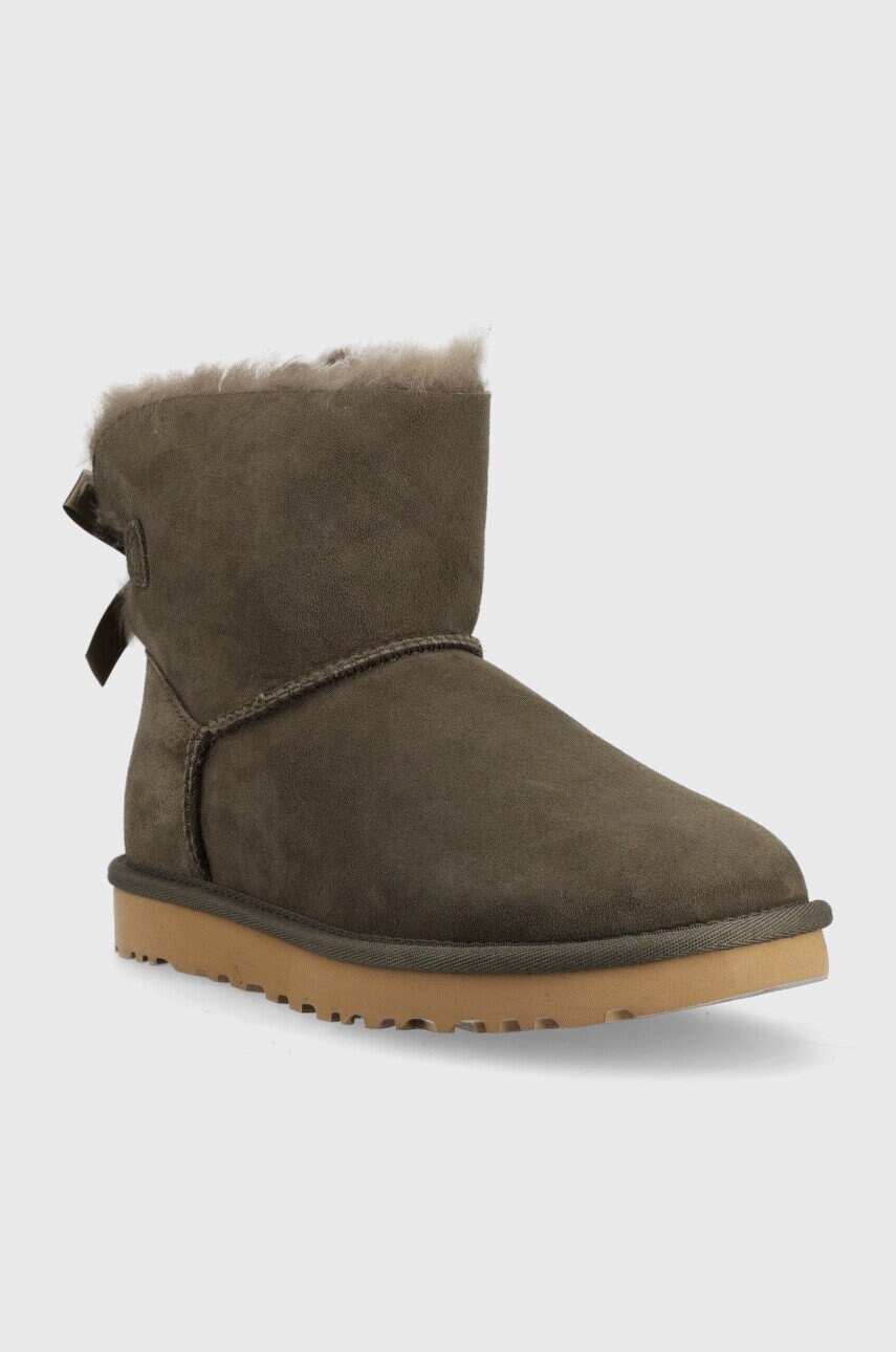 

Замшеві чоботи UGG Mini Bailey Bow Ii колір зелений