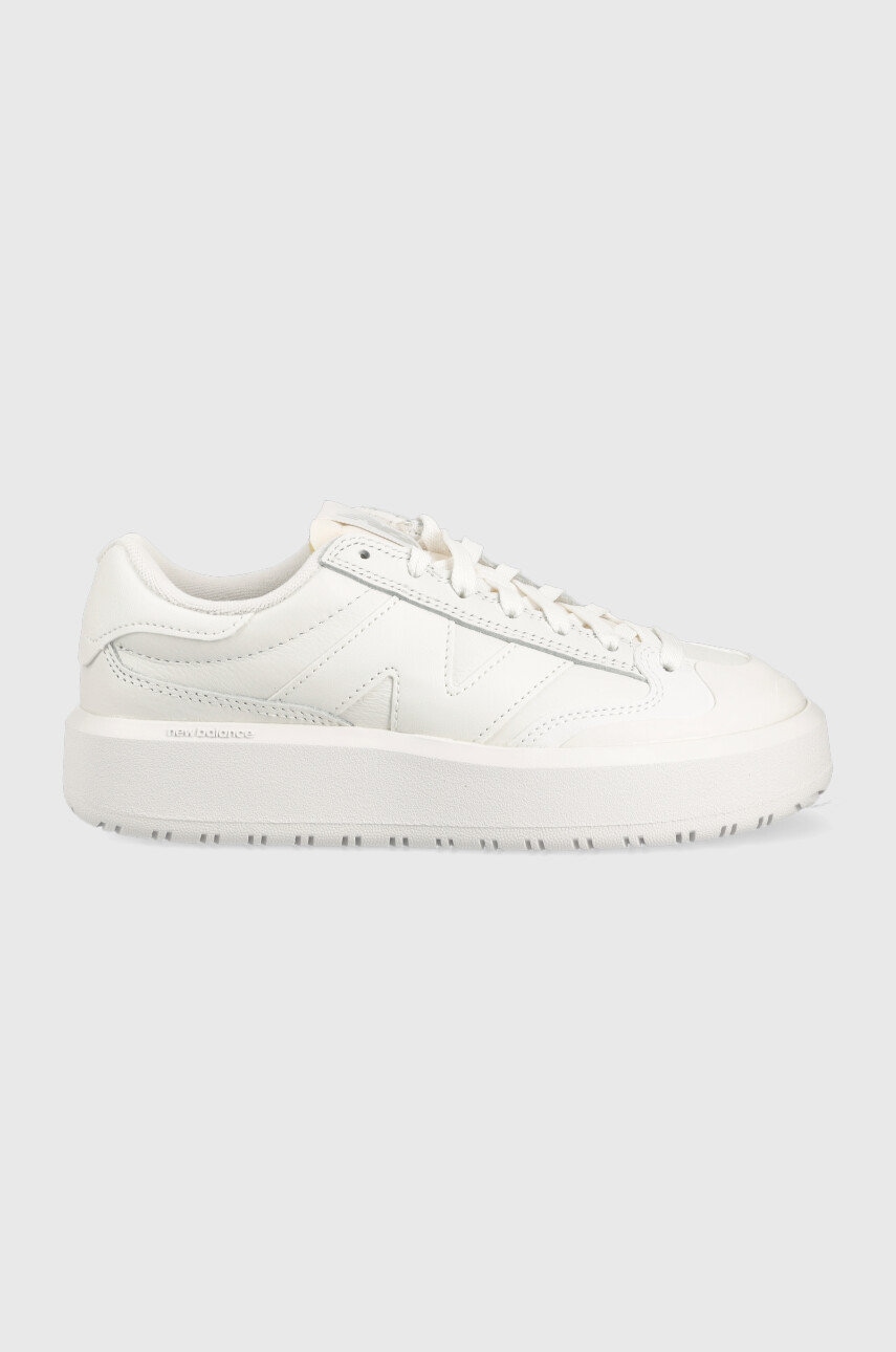 New Balance sneakers din piele Ct302la culoarea alb