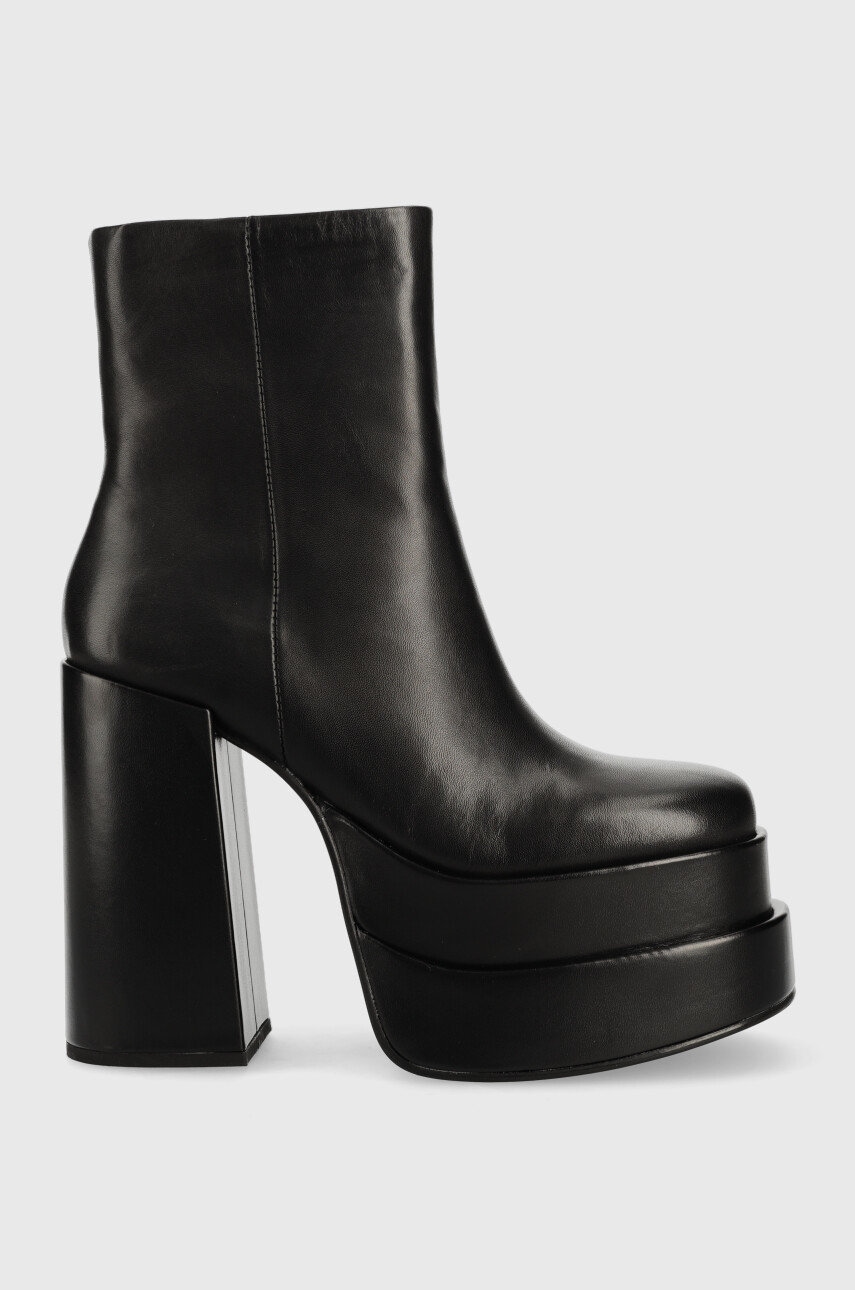 Steve Madden Cizme De Piele Cobra Femei, Culoarea Negru, Cu Toc Drept