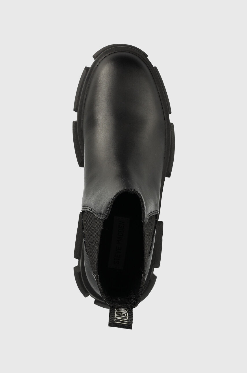 Шкіряні черевики Steve Madden Tunnel жіночі колір чорний на платформі 