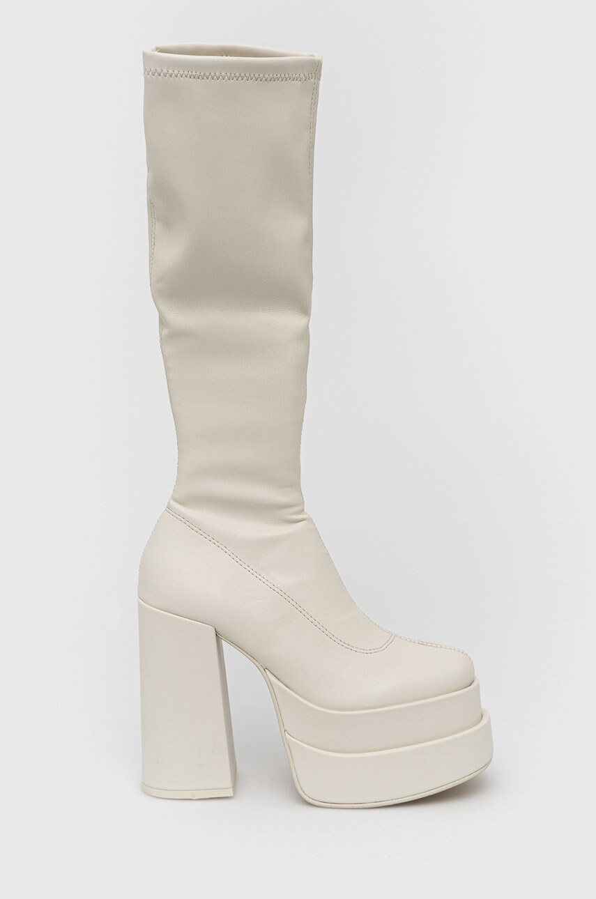 Steve madden cizme cypress femei, culoarea alb, cu toc drept