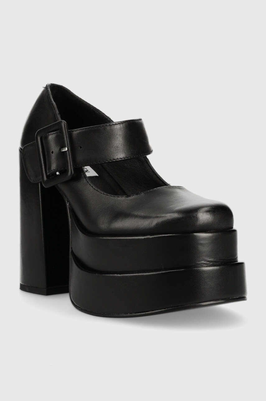 

Шкіряні туфлі Steve Madden Carly колір чорний каблук блок