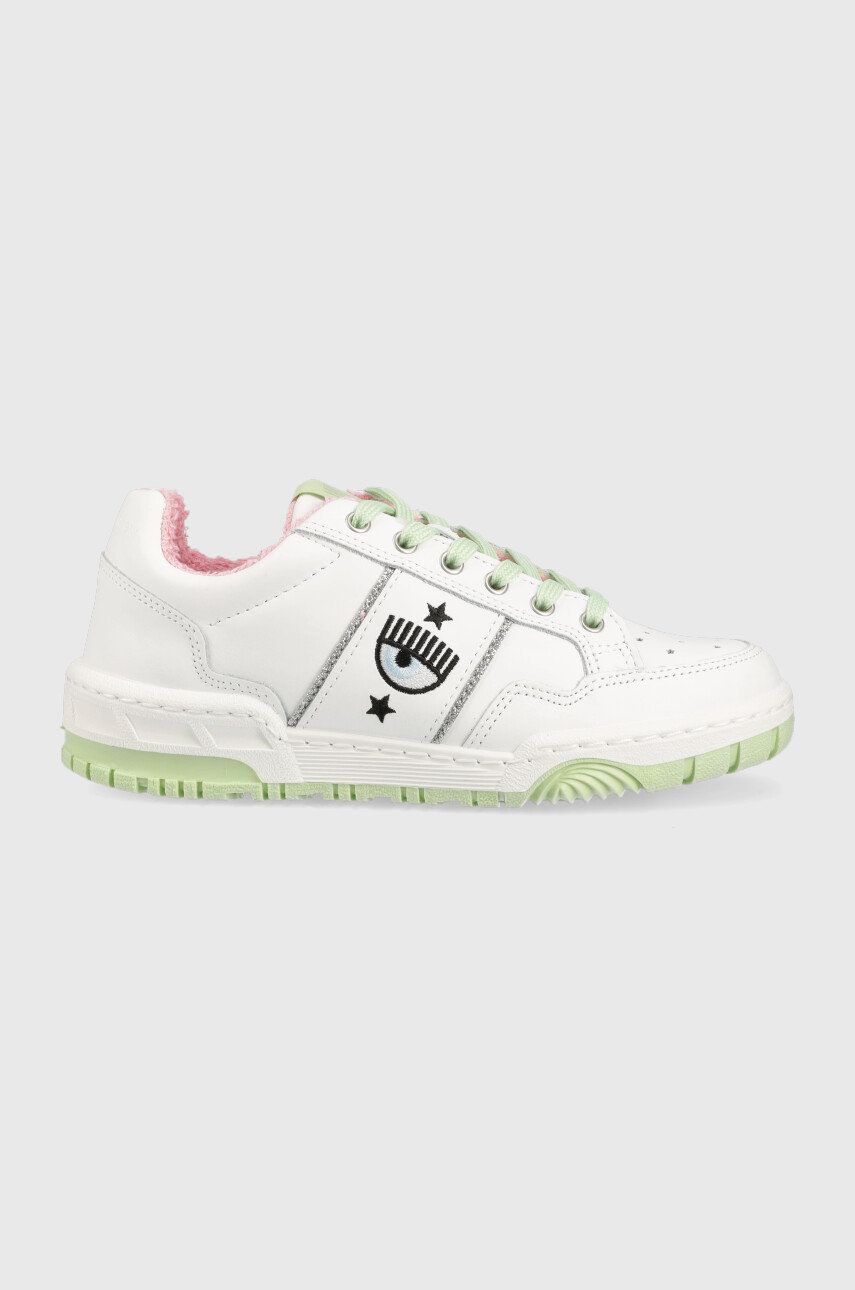 Chiara Ferragni sneakers din piele Cf1 Low culoarea alb