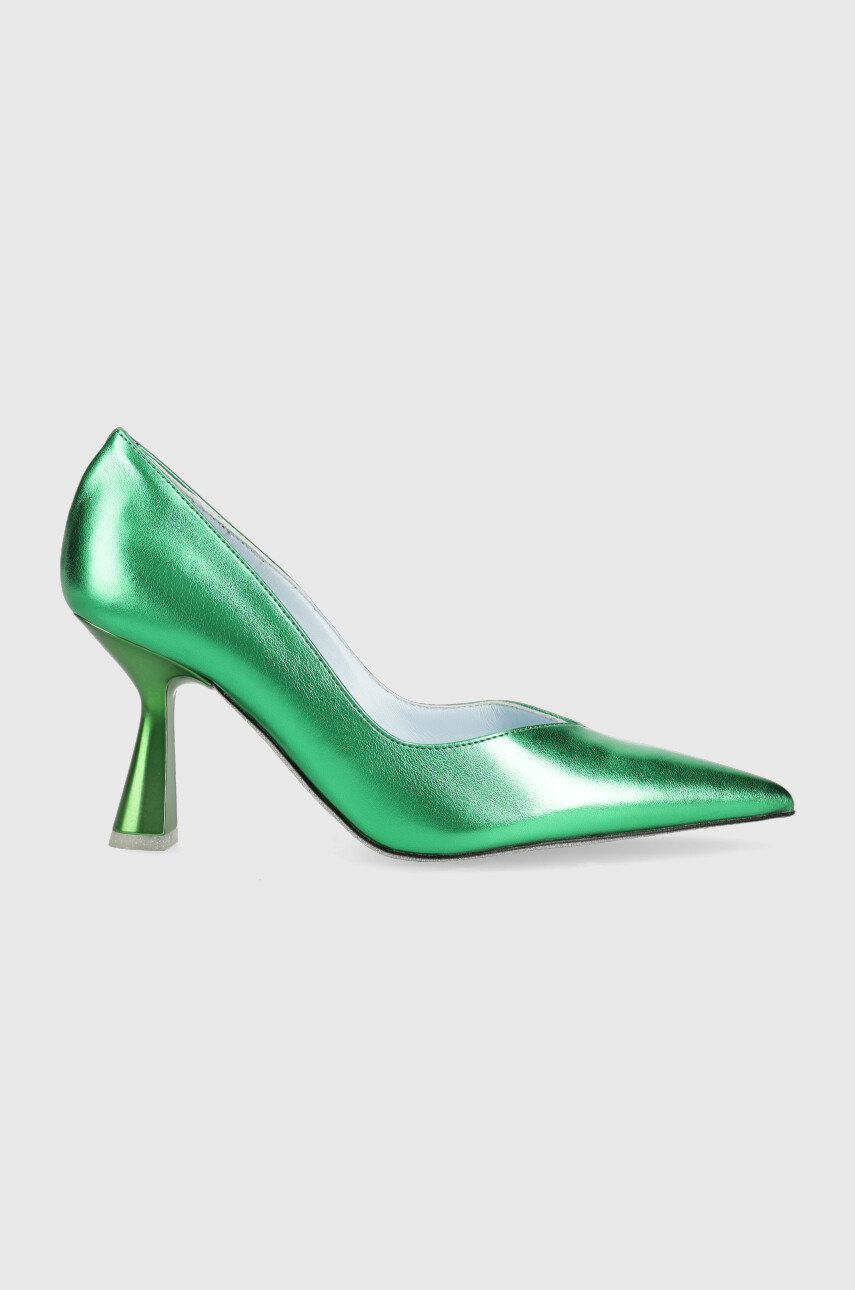 Chiara Ferragni pantofi cu toc Decollete culoarea verde