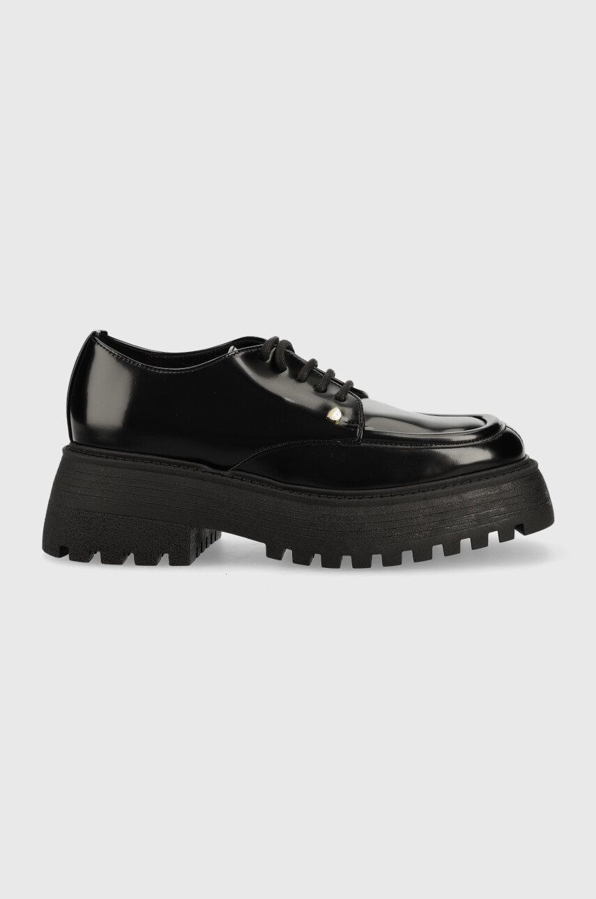 Chiara Ferragni pantof Cf Preppy Shoe Vegan femei, culoarea negru, cu platforma answear.ro imagine megaplaza.ro