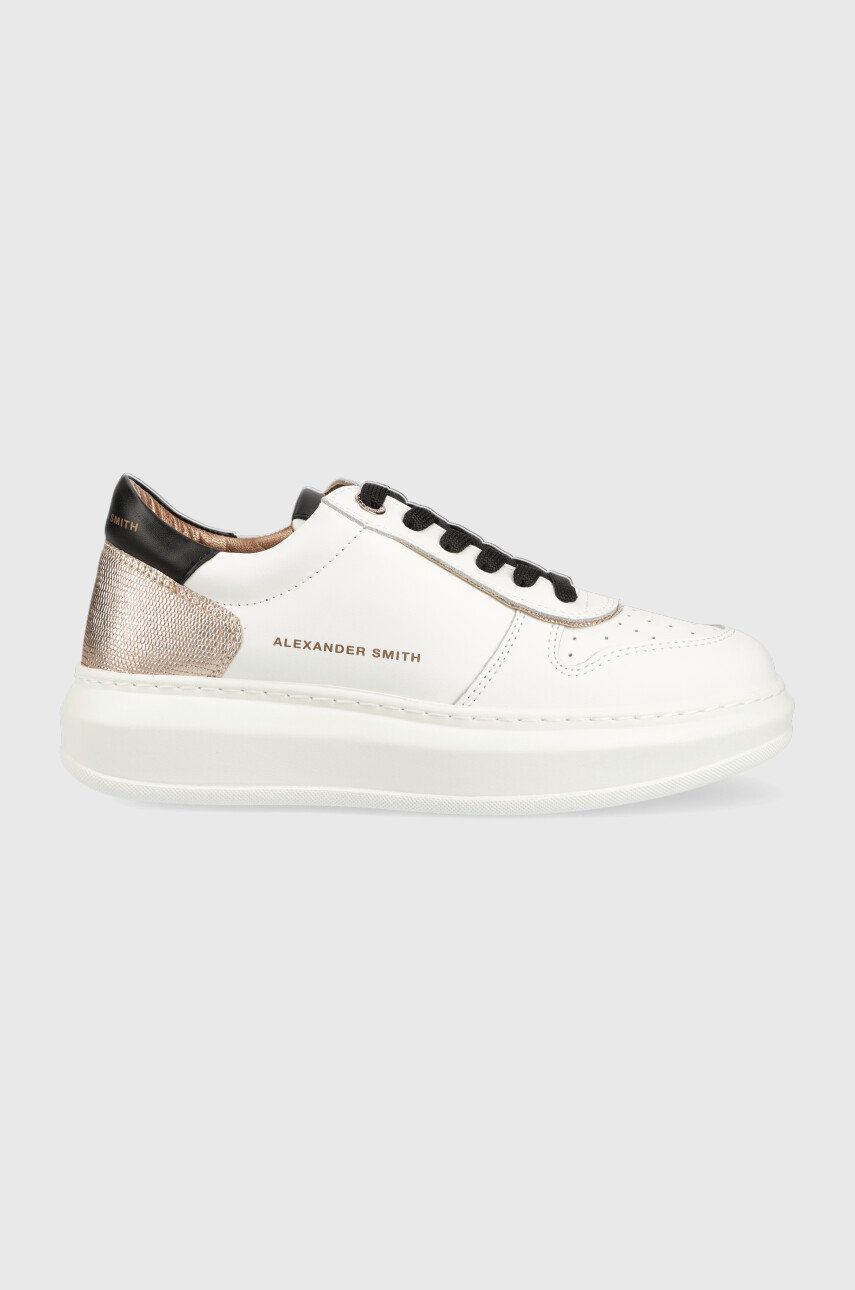 Kožené sneakers boty Alexander Smith Cambridge bílá barva - bílá -  Svršek: Přírodní kůže 