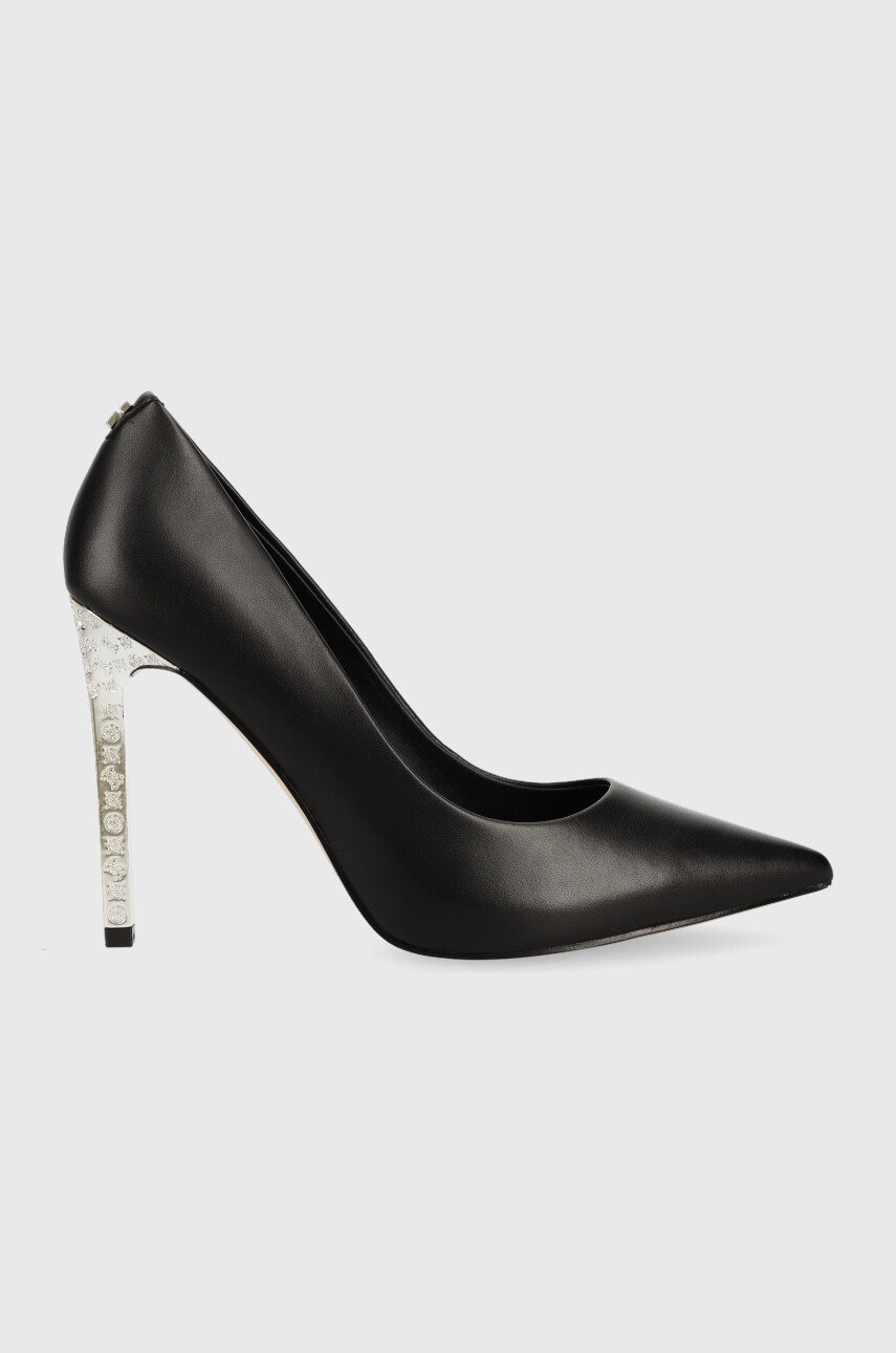 

Кожени обувки с висок ток Guess Amato2 в черно, Черен
