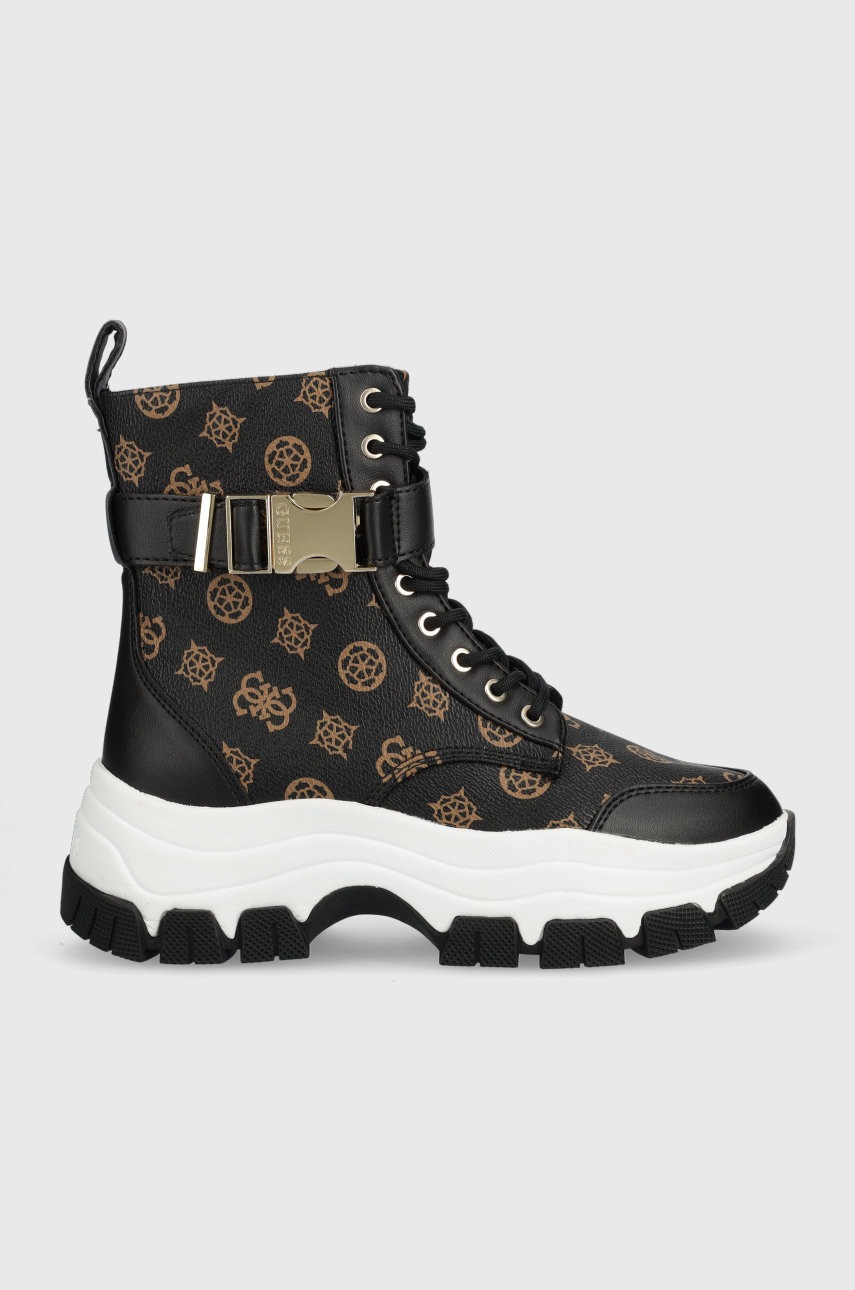 

Маратонки Guess Bikerz в черно, Черен
