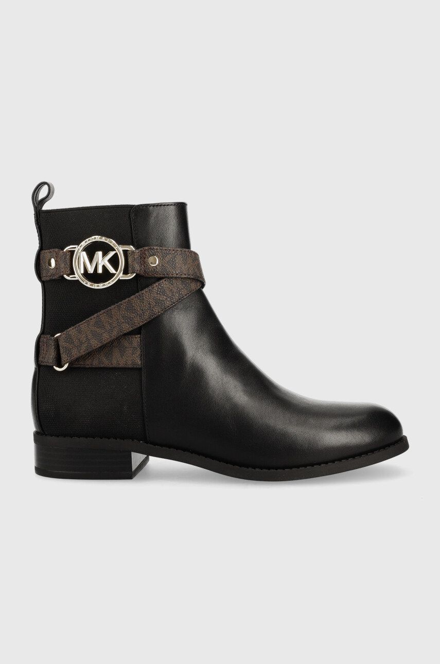 Michael Michael Kors Botine Rory Femei, Culoarea Negru, Cu Toc Plat