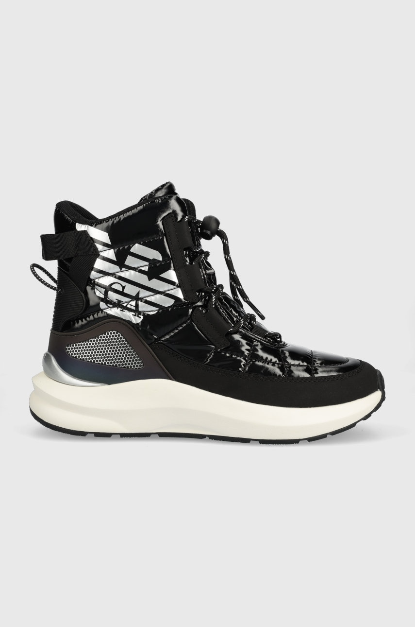 Ea7 Emporio Armani Cizme De Iarna Snow Boot Culoarea Negru