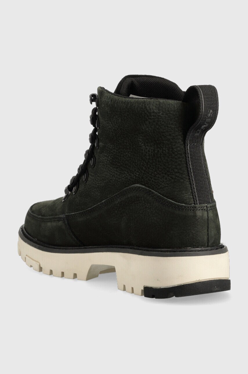 Semišové boty Levi's Solvi High zelená barva