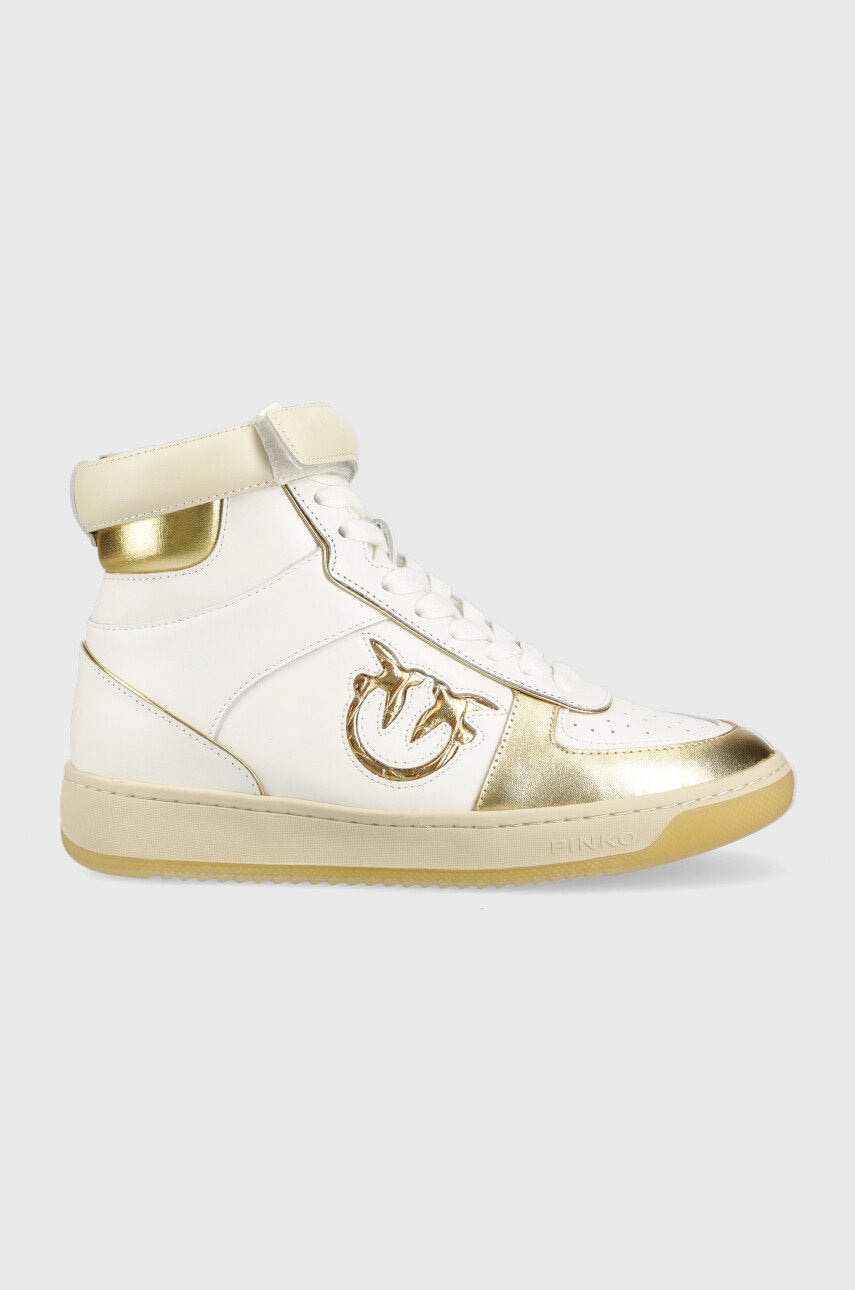 

Маратонки Pinko Lorena Basket Hi в бяло, Бял