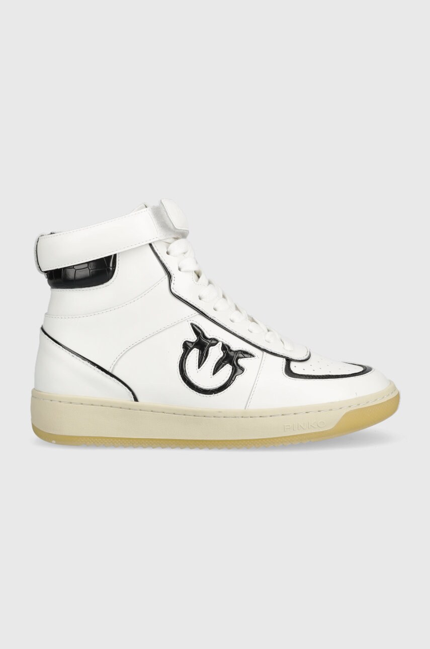 

Маратонки Pinko Lorena Basket Hi в бяло, Бял
