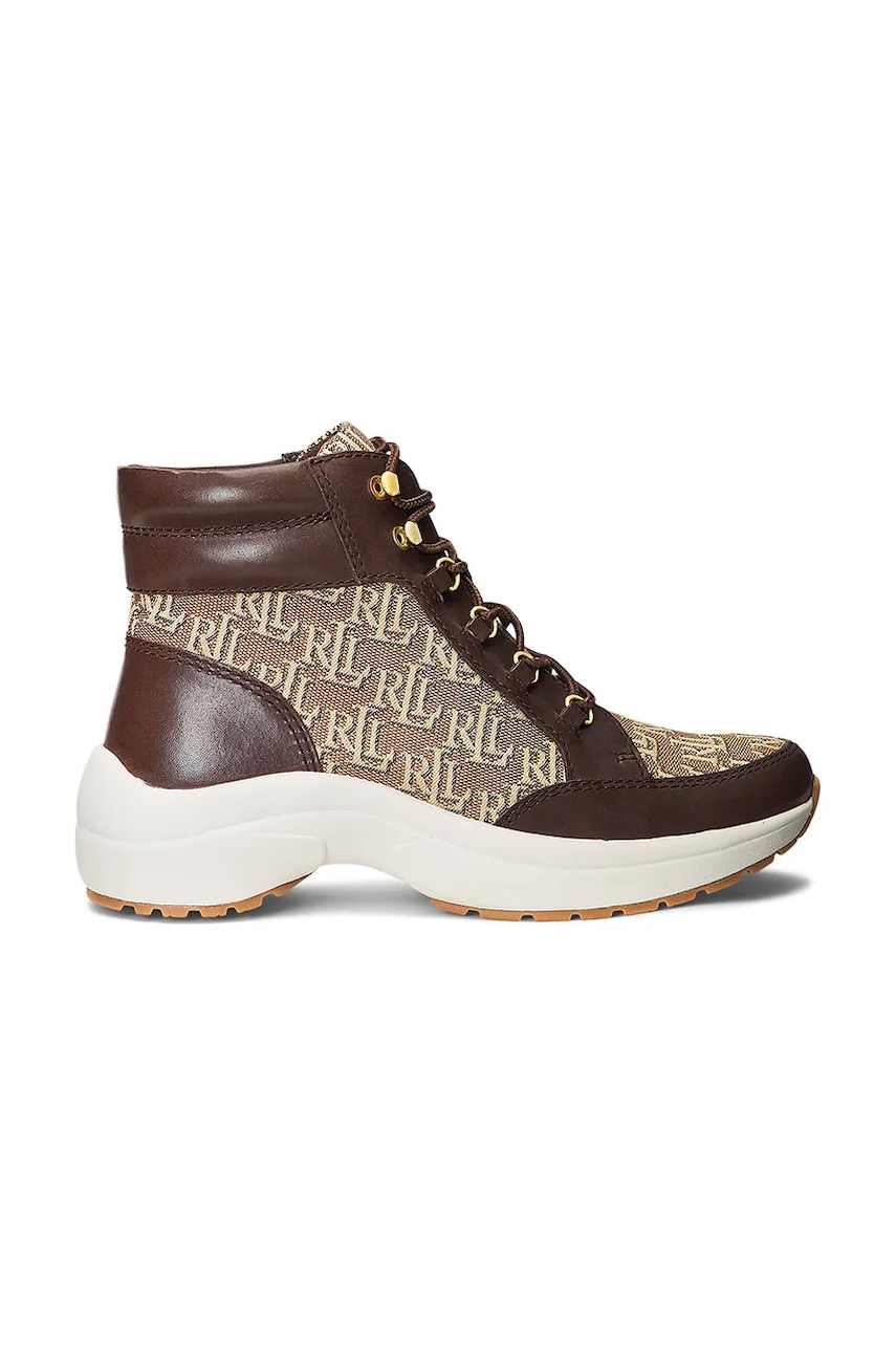 Lauren Ralph Lauren sneakersy Rylee damskie kolor brązowy 802882618003