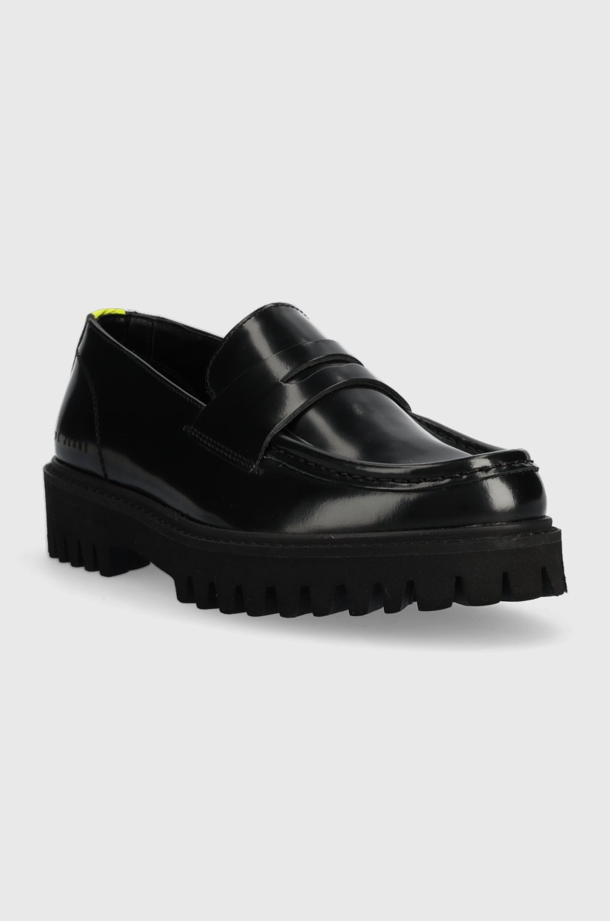 

Шкіряні мокасини Pepe Jeans Trucker Loafer W жіночі колір чорний на плоскому ходу