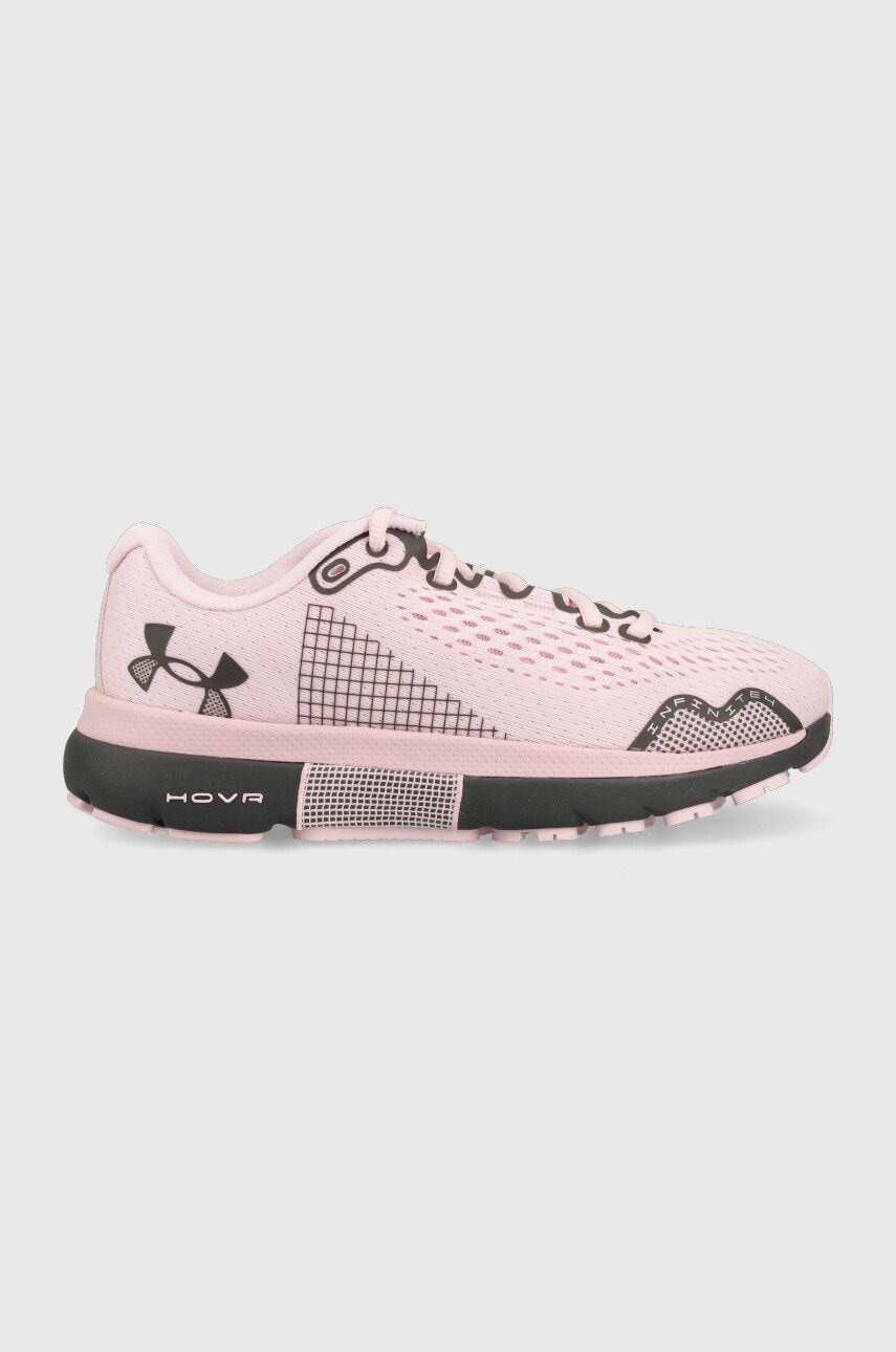 Under armour pantofi de alergat hovr infinite 4, culoarea roz