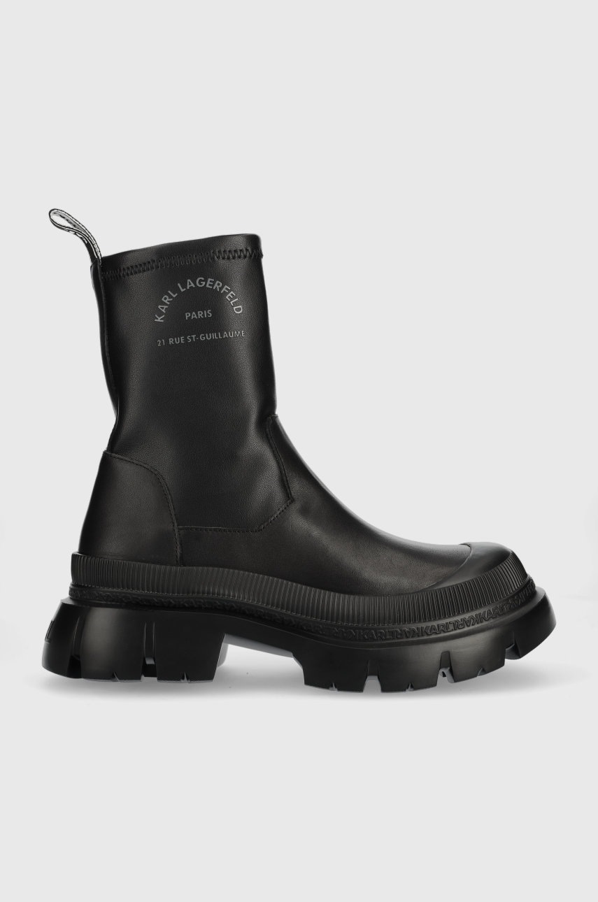 

Боти Karl Lagerfeld Trekka Max в черно с платформа, Черен