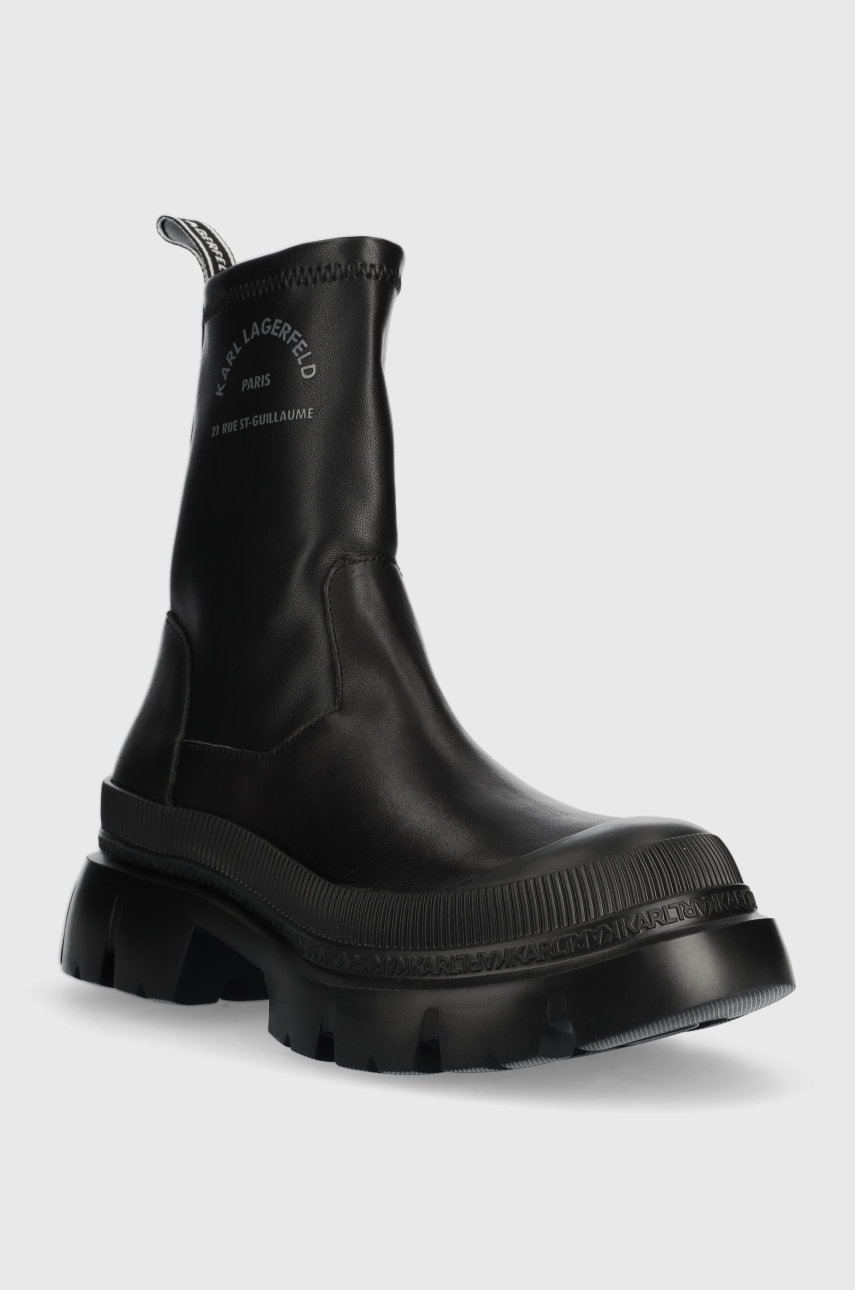 

Полусапожки Karl Lagerfeld Trekka Max женские цвет чёрный на платформе