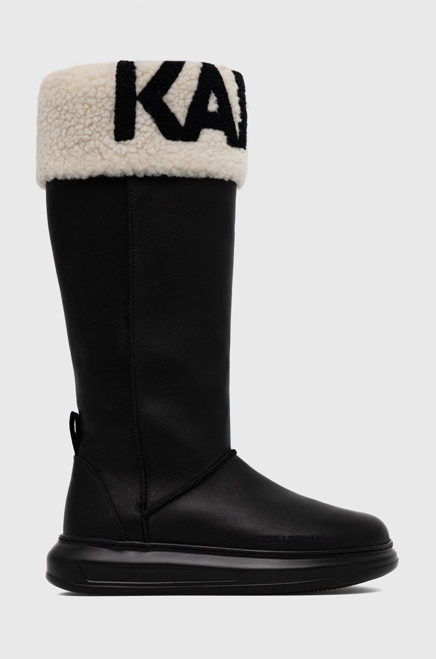 

Кожаные сапоги Karl Lagerfeld Kapri Kosi цвет чёрный