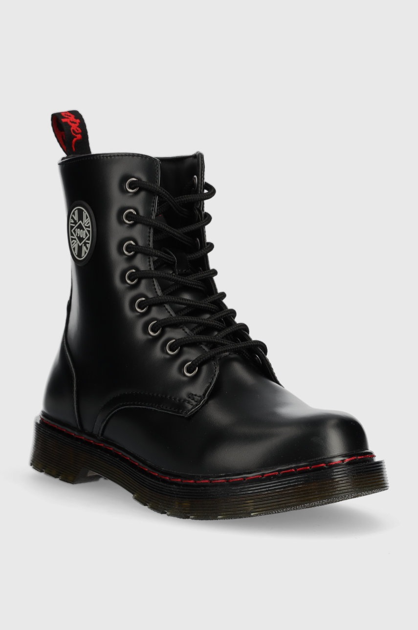 

Черевики Lee Cooper жіночі колір чорний на плоскому ходу