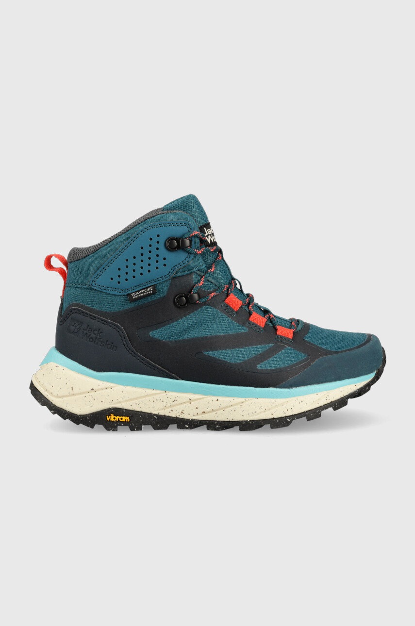 E-shop Boty Jack Wolfskin Terraventure Texapore Mid dámské, tyrkysová barva, zateplené