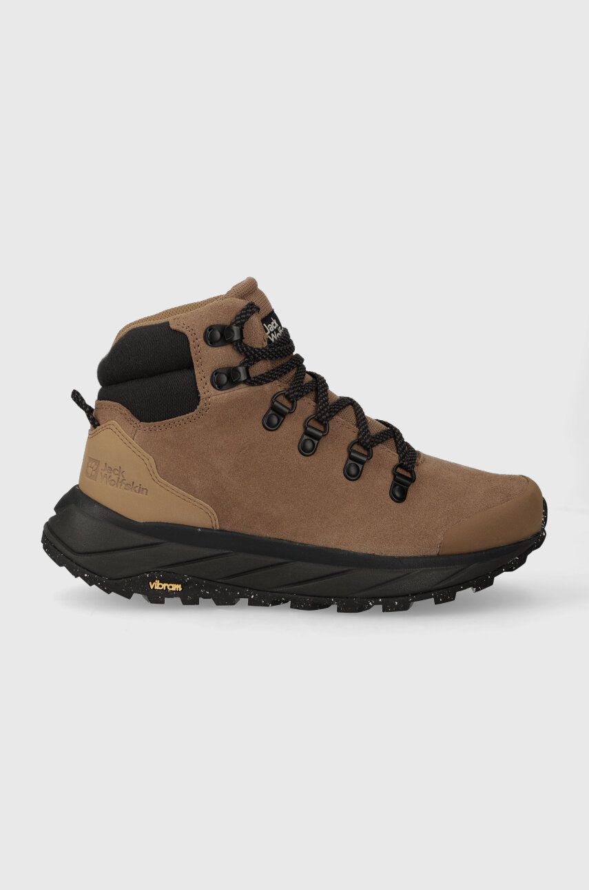 Levně Boty Jack Wolfskin Terraventure Urban Mid dámské, hnědá barva