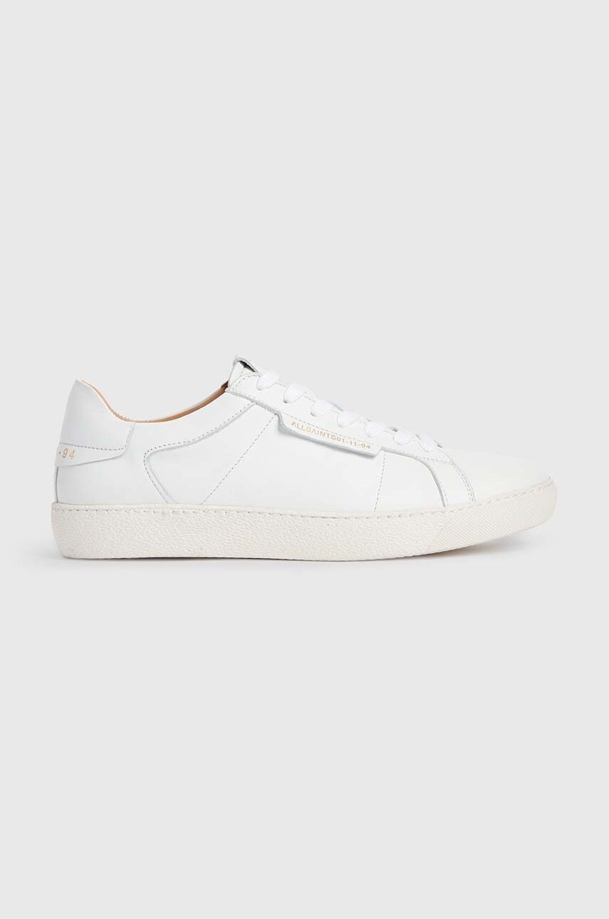 Allsaints sneakers din piele sheer culoarea alb