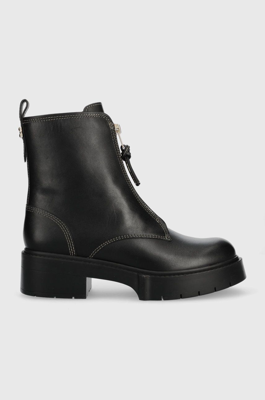 Coach cizme de piele Liza Liza femei, culoarea negru, cu platforma CD151 answear.ro imagine noua gjx.ro