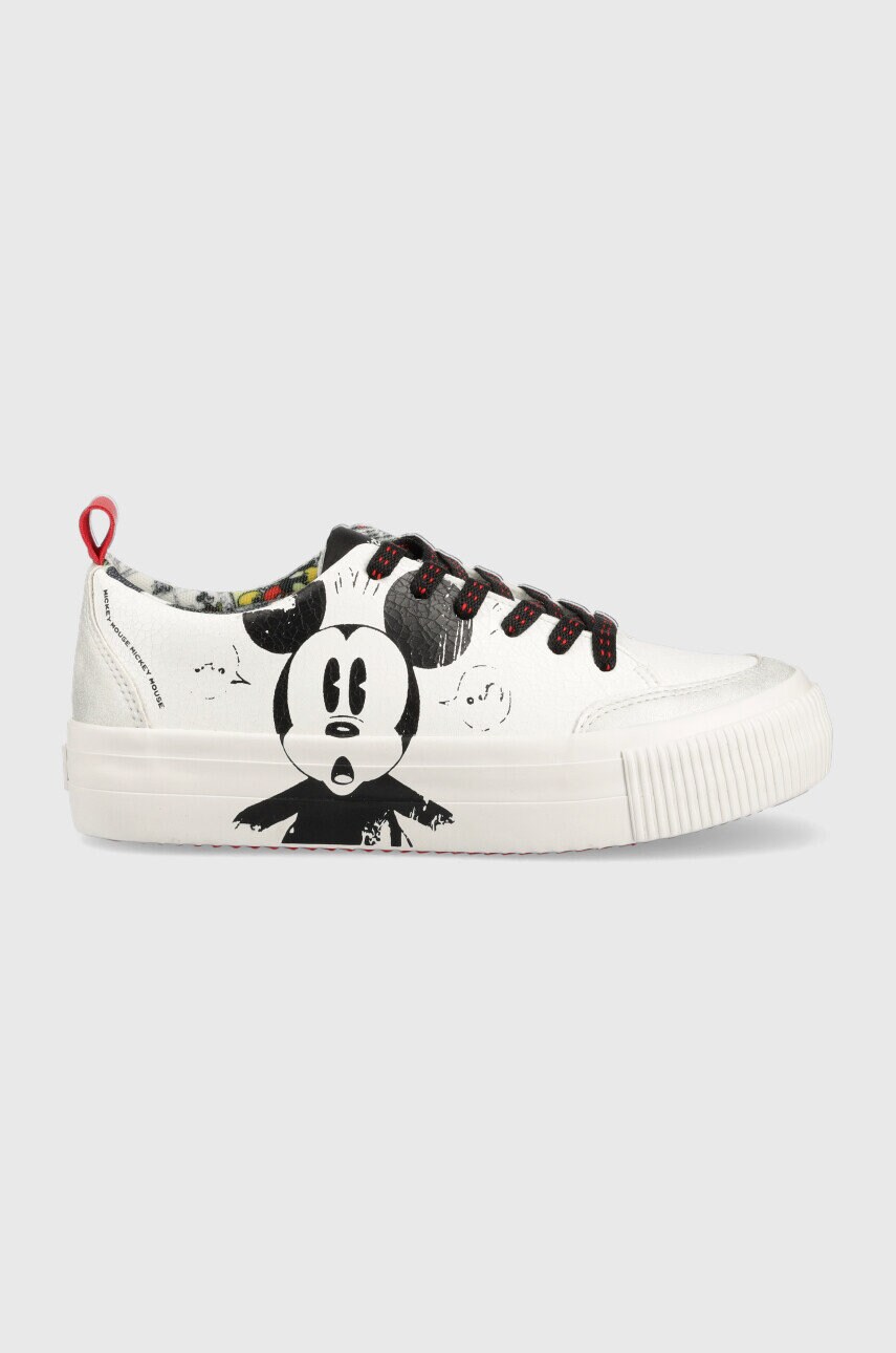 Desigual sneakers mickey culoarea alb