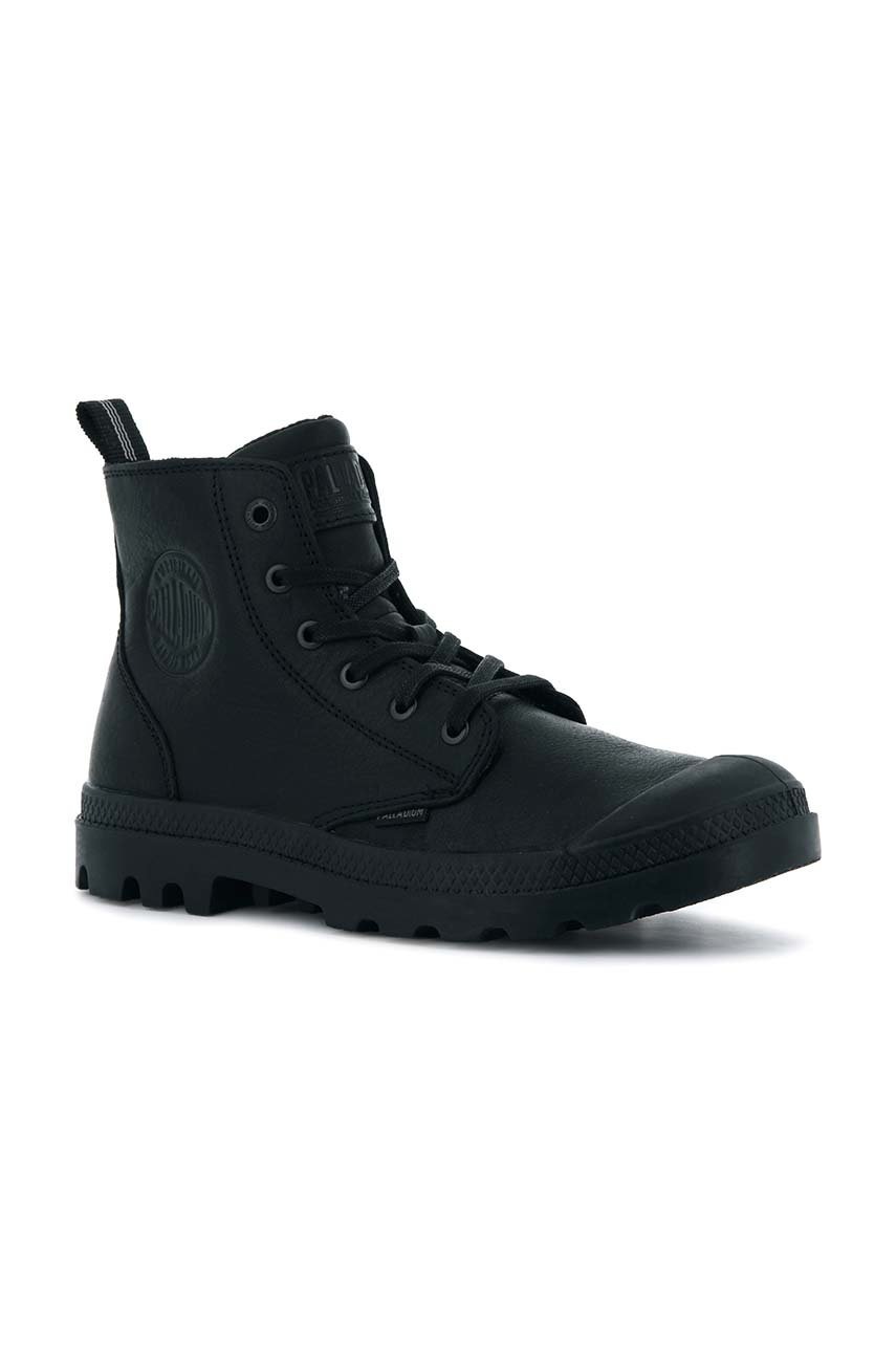 

Кожаные полусапожки Palladium Pampa Zip женские цвет коричневый на плоском ходу