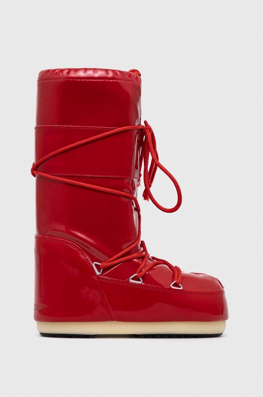 Moon Boot cizme de iarna Icon Vinile Met culoarea rosu