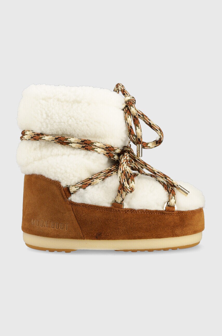 Sněhule Moon Boot Light Low Shearling hnědá barva