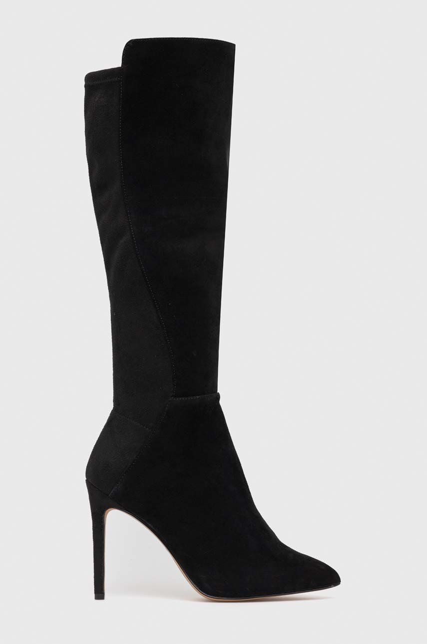 E-shop Semišové boty Aldo Sophialaan dámské, černá barva, na podpatku