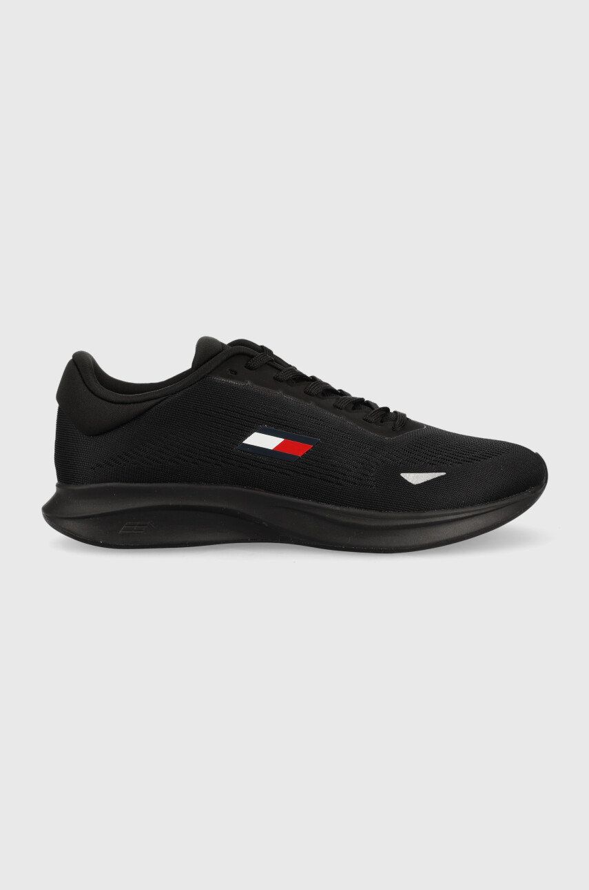 Sneakers boty Tommy Sport černá barva - černá -  Svršek: Textilní materiál Vnitřek: Textil