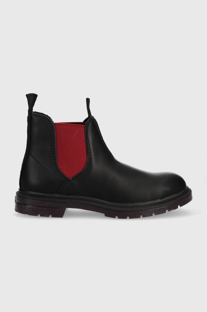 Wrangler cizme spike chelsea femei, culoarea negru, cu toc plat
