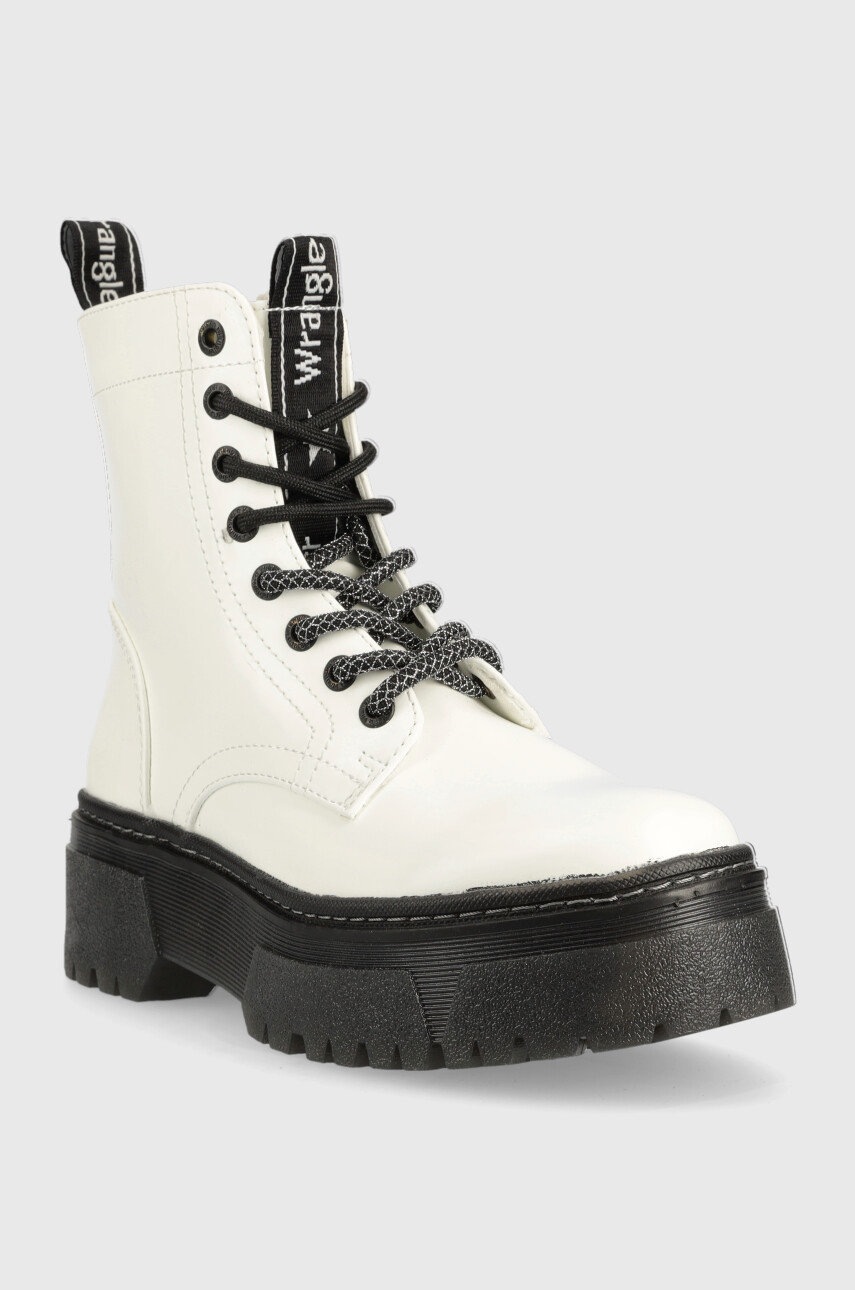 

Черевики Wrangler Piccadilly Hi жіночі колір білий на платформі