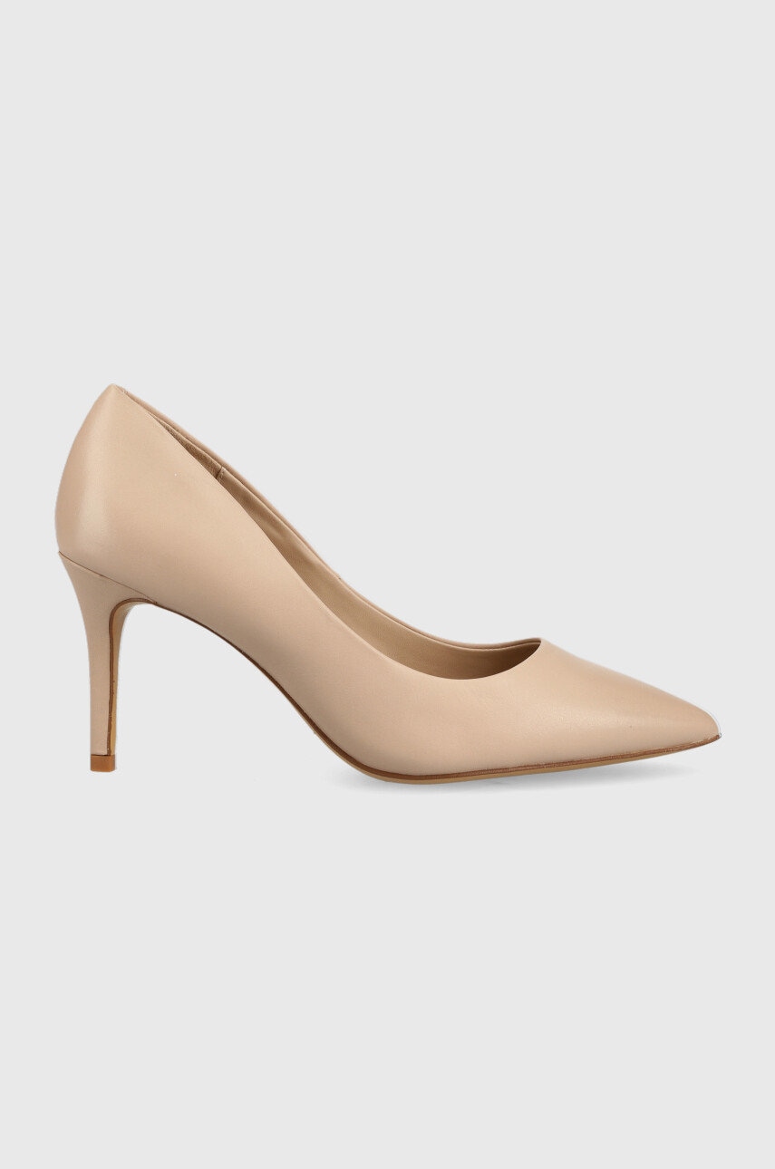 Aldo stilettos de piele culoarea bej